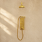Polished Brass Rain Shower Head – Classic Wall-Mounted Shower Fixture
