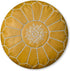 Enhance your living space with an Art of handmade Moroccan leather pouf.