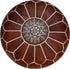 Enhance your living space with an Art of handmade Moroccan leather pouf.