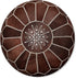 Enhance your living space with an Art of handmade Moroccan leather pouf.
