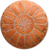 Enhance your living space with an Art of handmade Moroccan leather pouf.