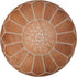 Enhance your living space with an Art of handmade Moroccan leather pouf.