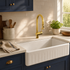 Pull-Down Kitchen Faucet with Gooseneck Spout – Unlacquered Brass