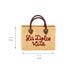 Handwoven Raffia Tote Bag with La Dolce Vita Embroidery