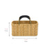Handwoven Moroccan Straw Basket Bag with Leather Handles