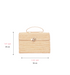 Handmade Moroccan Raffia Box Clutch with Gold Metal Handle & Brass Turn-Lock