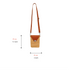 Handmade Natural Raffia Crossbody Bag with Genuine Leather Flap