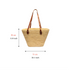Handmade Natural Raffia Tote Bag with Genuine Tanned Leather Handles
