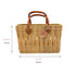 Summer Love Wicker Basket Bag with Red Love Text & Leather Handles