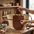 Handmade Moroccan Palm Straw Tote Bag with Genuine Brown Leather Handles