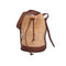 Handmade Natural Raffia Bucket Bag with Genuine Leather Base, Leather Handles