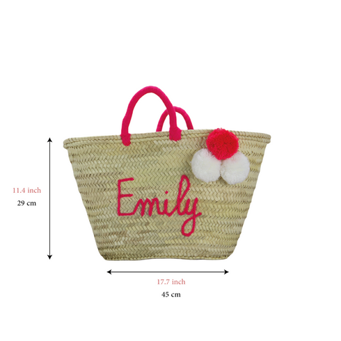 Personalized Straw Beach Bag: Monogrammed Wedding Guest Tote, gift for her him
