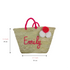Personalized Straw Beach Bag: Monogrammed Wedding Guest Tote, gift for her him