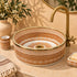 Sahara Weave Ceramic Vessel Sink – Terracotta & Cream Moroccan Basin