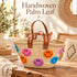 Smiley Face Straw Basket Bag, Handwoven Moroccan Beach Tote, Colorful Raffia Summer Bag, Leather Handle Market Basket