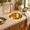 Smooth Polished Solid Brass Round Sink – Handcrafted Moroccan Undermount Basin