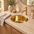 Smooth Polished Solid Brass Round Sink – Handcrafted Moroccan Undermount Basin