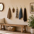 Solid Brass Double Wall Hook – Handmade Coat, Towel & Bag Hook