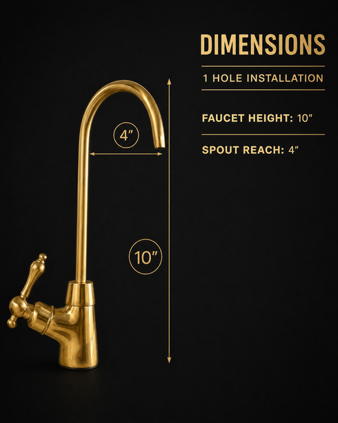 Solid Brass RO Drinking Water Faucet – Unlacquered Brass