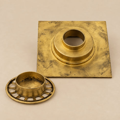 Moroccan Solid Brass Square Floor Drain with Removable Cover