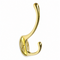 Solid Brass Double Wall Hook – Handmade Coat, Towel & Bag Hook