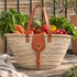 Straw Market Basket, Moroccan Handwoven Tote, Leather Handle Beach Bag