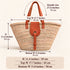 Straw Market Basket, Moroccan Handwoven Tote, Leather Handle Beach Bag