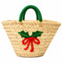 Straw Basket, Moroccan Woven Bag, Holiday Gift Basket, Handmade Palm Leaf Tote