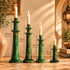 Tamegroute Candle Holder, Green Moroccan Pottery, Handmade Ceramic Candlestick, Rustic Boho Home Decor