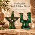 Tamegroute Candle Holder, Green Moroccan Pottery, Handmade Ceramic Candlestick, Rustic Home Decor