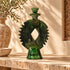 Tamegroute Candle Holder, Moroccan Green Pottery, Handmade Ceramic Candlestick, Boho Home Decor
