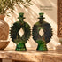 Tamegroute Candle Holder, Moroccan Green Pottery, Handmade Ceramic Candlestick, Boho Home Decor