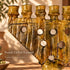Tamegroute Candle Holder, Moroccan Green & Ocher Pottery, Handmade Ceramic Candelabra, Rustic Home Decor