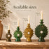 Tamegroute Candle Holder, Moroccan Green & Ochre Pottery, Handmade Ceramic Candlestick, Boho Decor