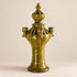Tamegroute Candle Holder, Moroccan Pottery Candelabra, Handmade Ceramic Decor, Olive Green Candle Stand