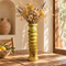 Tamegroute Ceramic Floor Vase, Handmade Moroccan Yellow Pottery, Tall Rustic Decorative Vase, Boho Home Decor