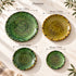 Tamegroute Ceramic Plates, Moroccan Green & Ocher Pottery, Handmade Serving Plates, Rustic Tableware