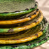 Tamegroute Ceramic Plates, Moroccan Green & Ocher Pottery, Handmade Serving Plates, Rustic Tableware