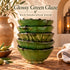 Tamegroute Green Bowls, Moroccan Pottery Bowl, Handmade Ceramic Serving Bowl, Rustic Tableware