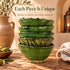 Tamegroute Green Bowls, Moroccan Pottery Bowl, Handmade Ceramic Serving Bowl, Rustic Tableware