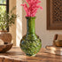 Tamegroute Green Vase, Moroccan Ceramic Vase, Handmade Pottery, Rustic Boho Decor, Artisan Home Accent