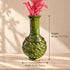 Tamegroute Green Vase, Moroccan Ceramic Vase, Handmade Pottery, Rustic Boho Decor, Artisan Home Accent
