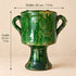 Tamegroute Vase Green & Yellow, Moroccan Pottery Vase, Handmade Ceramic Urn, Rustic Boho Home Decor, Flower Vase