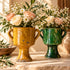 Tamegroute Vase Green & Yellow, Moroccan Pottery Vase, Handmade Ceramic Urn, Rustic Boho Home Decor, Flower Vase