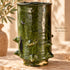 Tamegroute Vase, Green & Ocher Moroccan Pottery, Handmade Ceramic Vase, Rustic Boho Home Decor