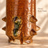 Tamegroute Vase, Green & Ocher Moroccan Pottery, Handmade Ceramic Vase, Rustic Boho Home Decor