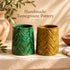 Tamegroute Vase, Moroccan Green & Ochre Ceramic Vase, Handmade Pottery, Small Boho Home Decor