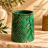 Tamegroute Vase, Moroccan Green & Ochre Ceramic Vase, Handmade Pottery, Small Boho Home Decor