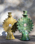 Illuminate your mantle with an Art of handmade Tamegroute ceramic candlestick.