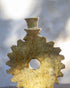 Illuminate your mantle with an Art of handmade Tamegroute ceramic candlestick.